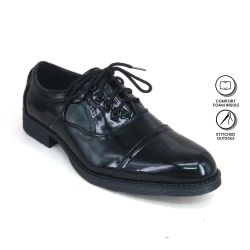 Black PU Leather Uniform Cadet Formal Shoes Men FPA731D10